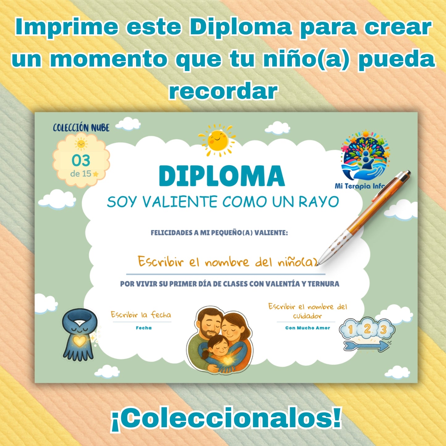 Cuento Digital Completo: La Bufanda de los Abrazos: El secreto para llevar a mamá contigo el primer día de clases (PDF) - Lee, ríe, colorea y aprende con Bufi