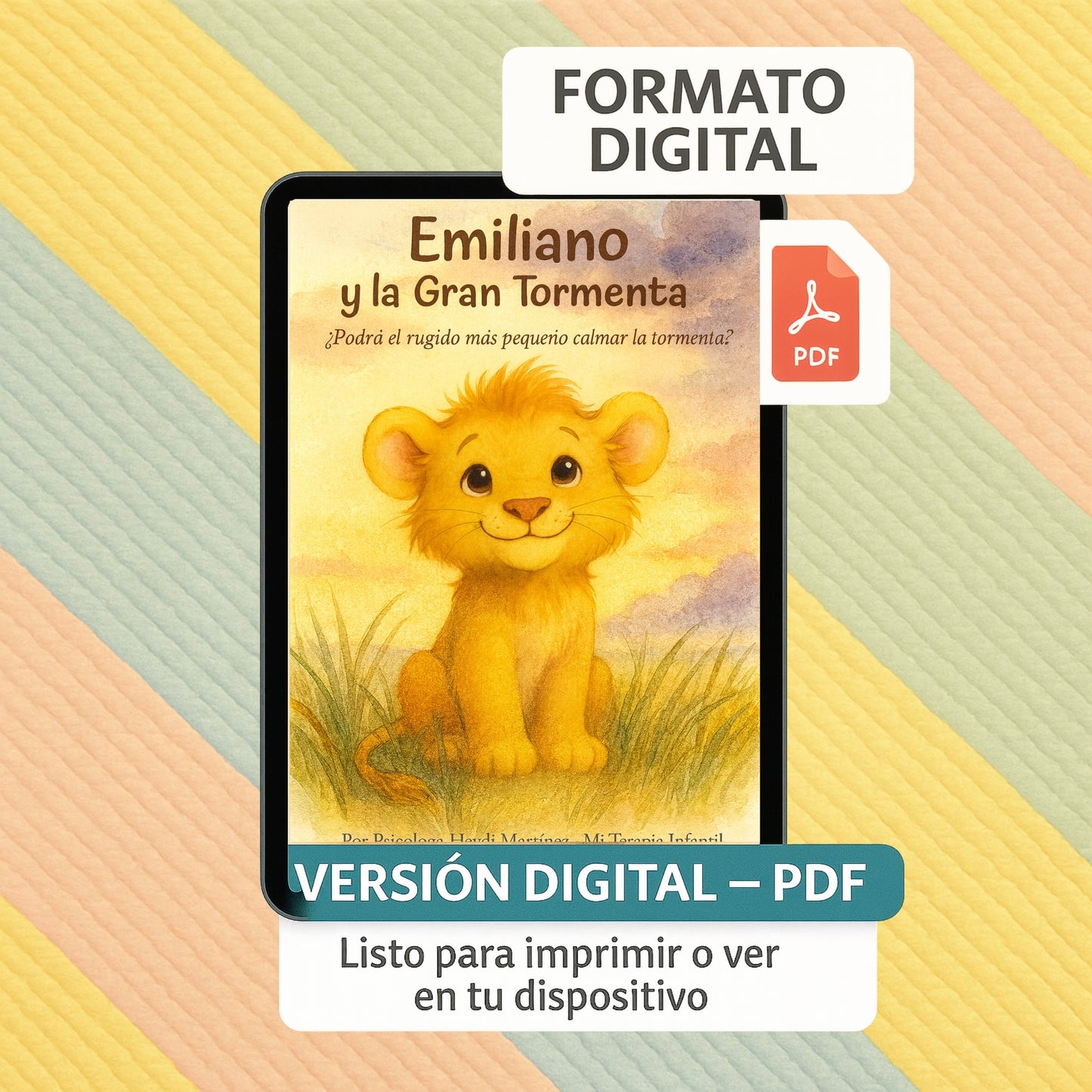 Cuento Digital Completo: Emiliano y la Gran Tormenta (PDF) - Lee, ríe, colorea y aprende con Emiliano